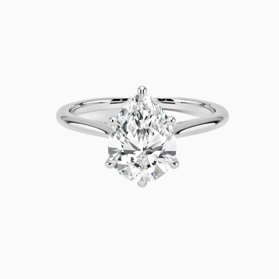 Hestia Pear Hidden Halo 2 Carat Lab Grown Diamond Engagement Ring in 18K Rose Gold
