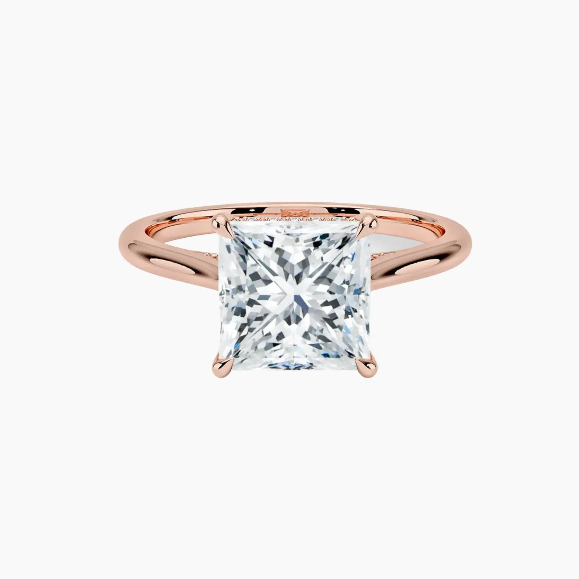 Hestia Princess Hidden Halo 1.5 Carat Lab Grown Diamond Engagement Ring in 14K White Gold