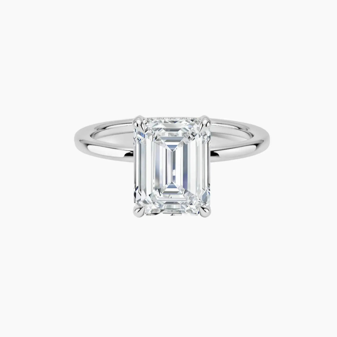 Dahlia Emerald Hidden Halo 2 Carat Lab Grown Diamond Engagement Ring in 18K Yellow Gold