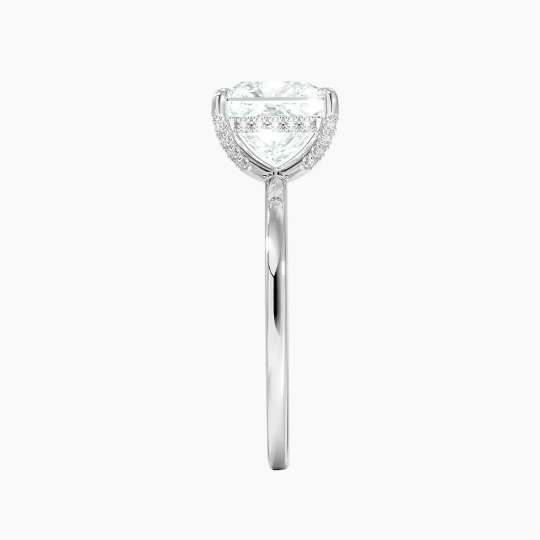 Dahlia Princess Hidden Halo 1.5 Carat Lab Grown Diamond Engagement Ring in 14K White Gold
