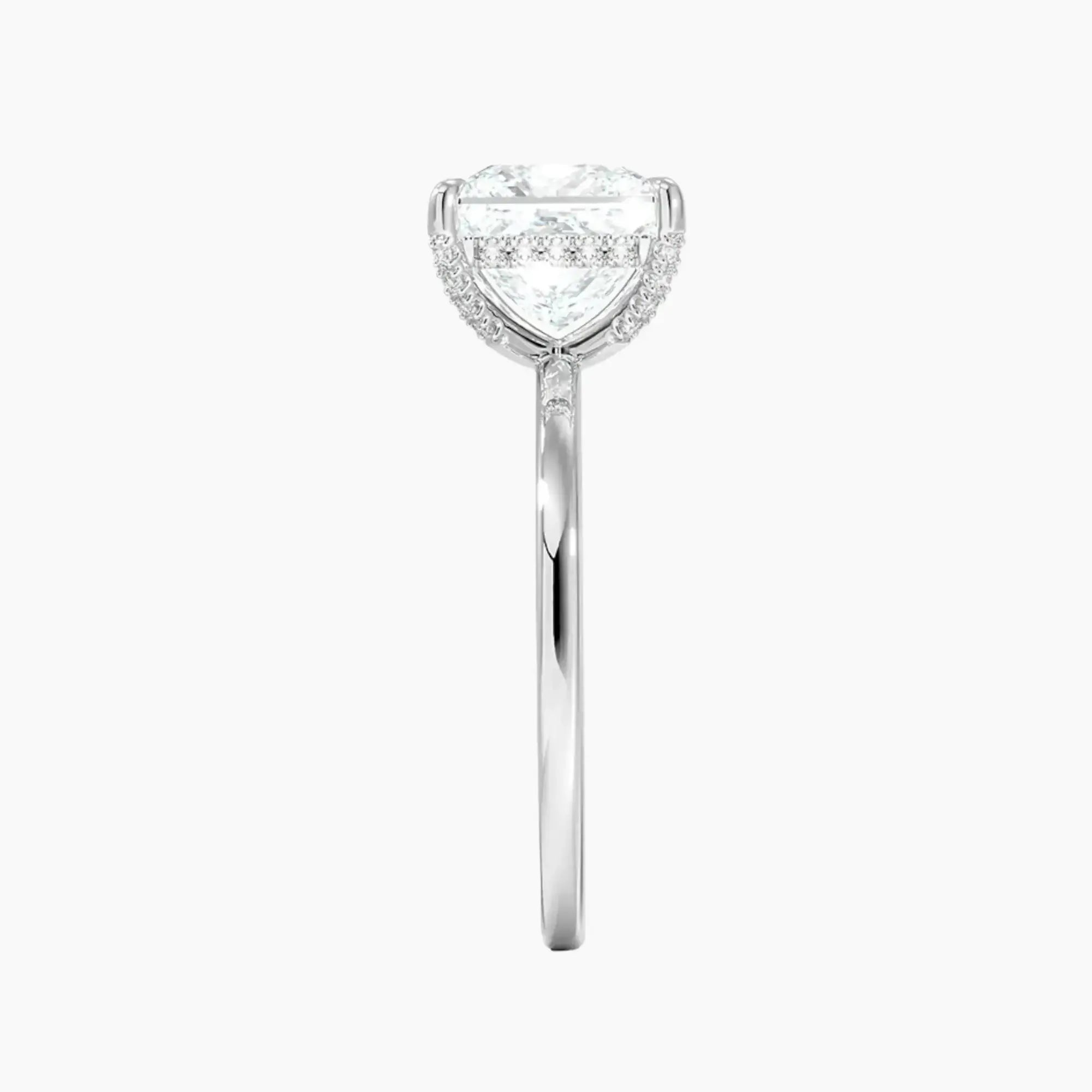 Dahlia Princess Hidden Halo 1.5 Carat Lab Grown Diamond Engagement Ring in 18K Yellow Gold