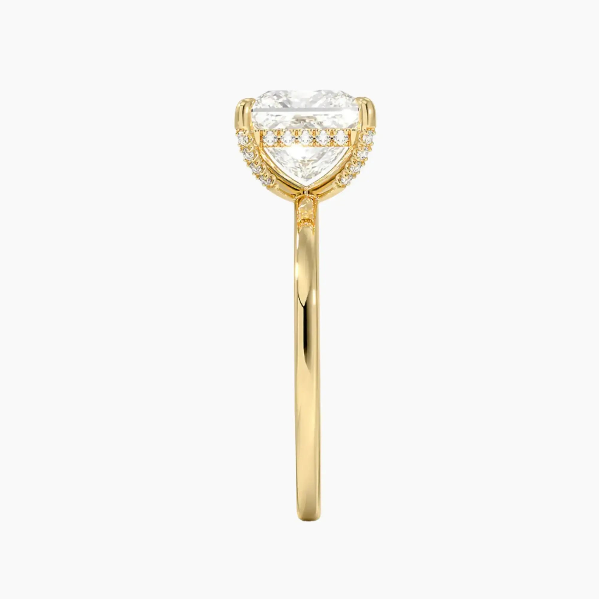 Dahlia Princess Hidden Halo 1.5 Carat Lab Grown Diamond Engagement Ring in 14K White Gold