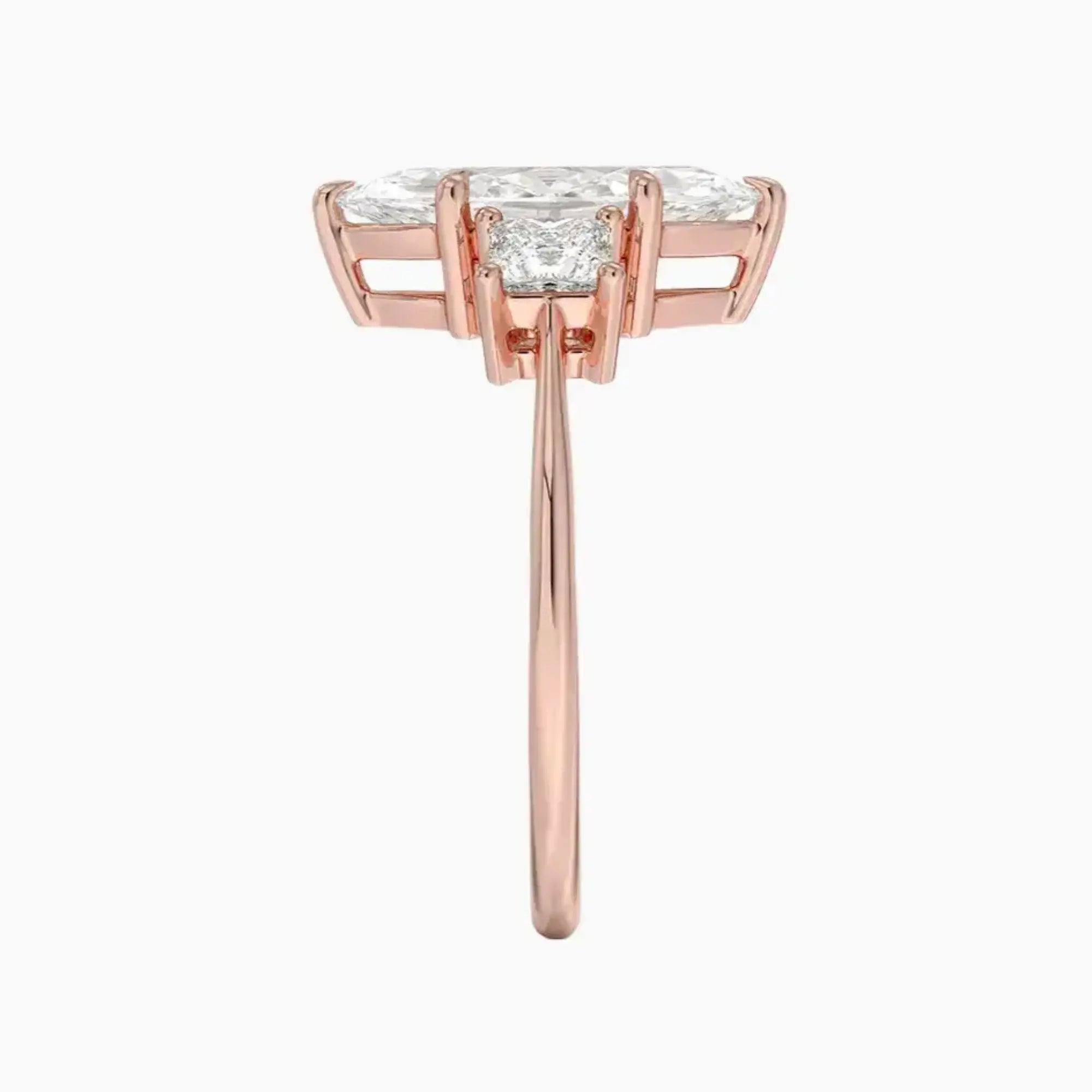Vespera Marquise Three Stone 2.5 Carat Lab Grown Diamond Engagement Ring in 14K Yellow Gold