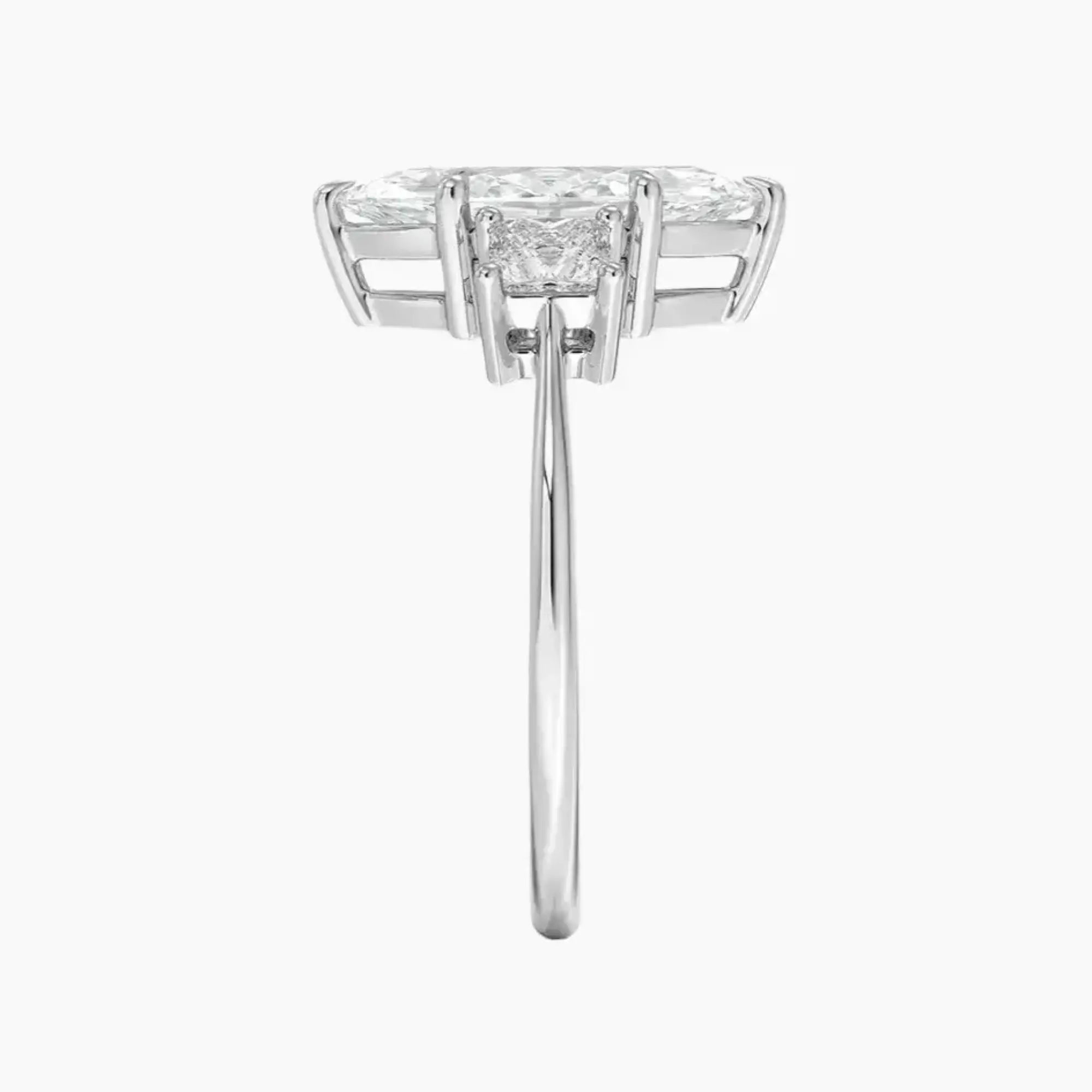 Vespera Marquise Three Stone 1.5 Carat Lab Grown Diamond Engagement Ring in 18K White Gold