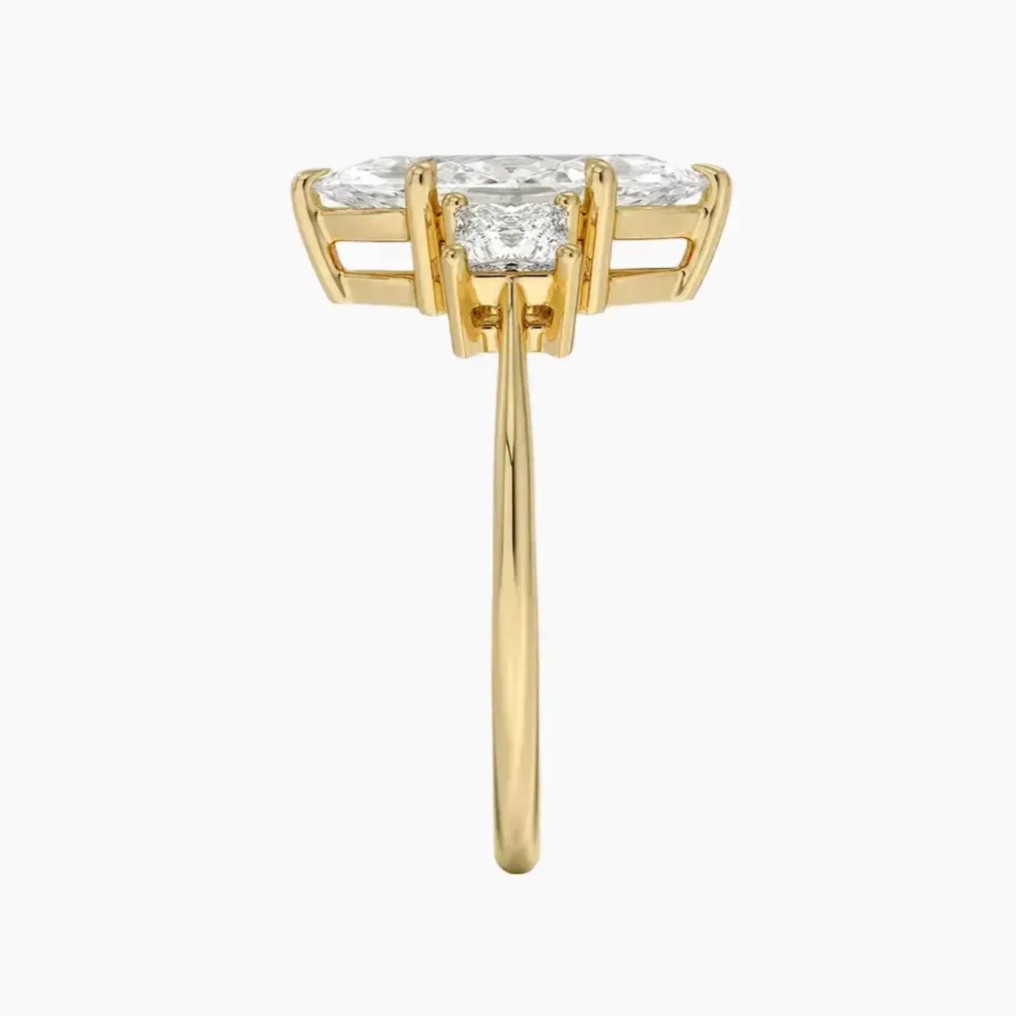 Vespera Marquise Three Stone 2 Carat Lab Grown Diamond Engagement Ring in 14K Rose Gold
