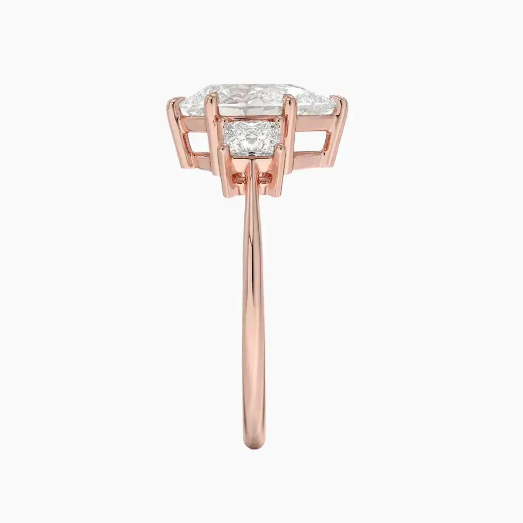 Vespera Pear Three Stone 1.5 Carat Lab Grown Diamond Engagement Ring in 14K Yellow Gold