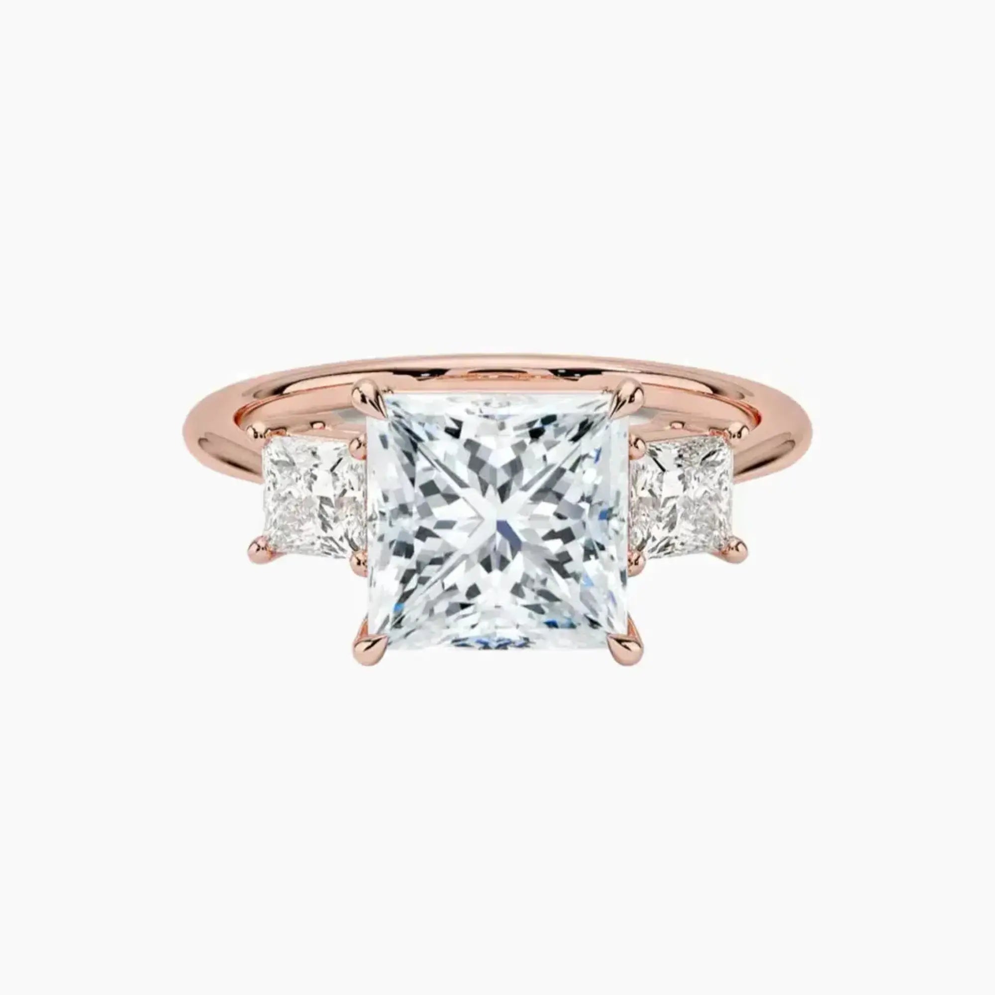 Vespera Princess Three Stone 1.5 Carat Lab Grown Diamond Engagement Ring in 18K White Gold