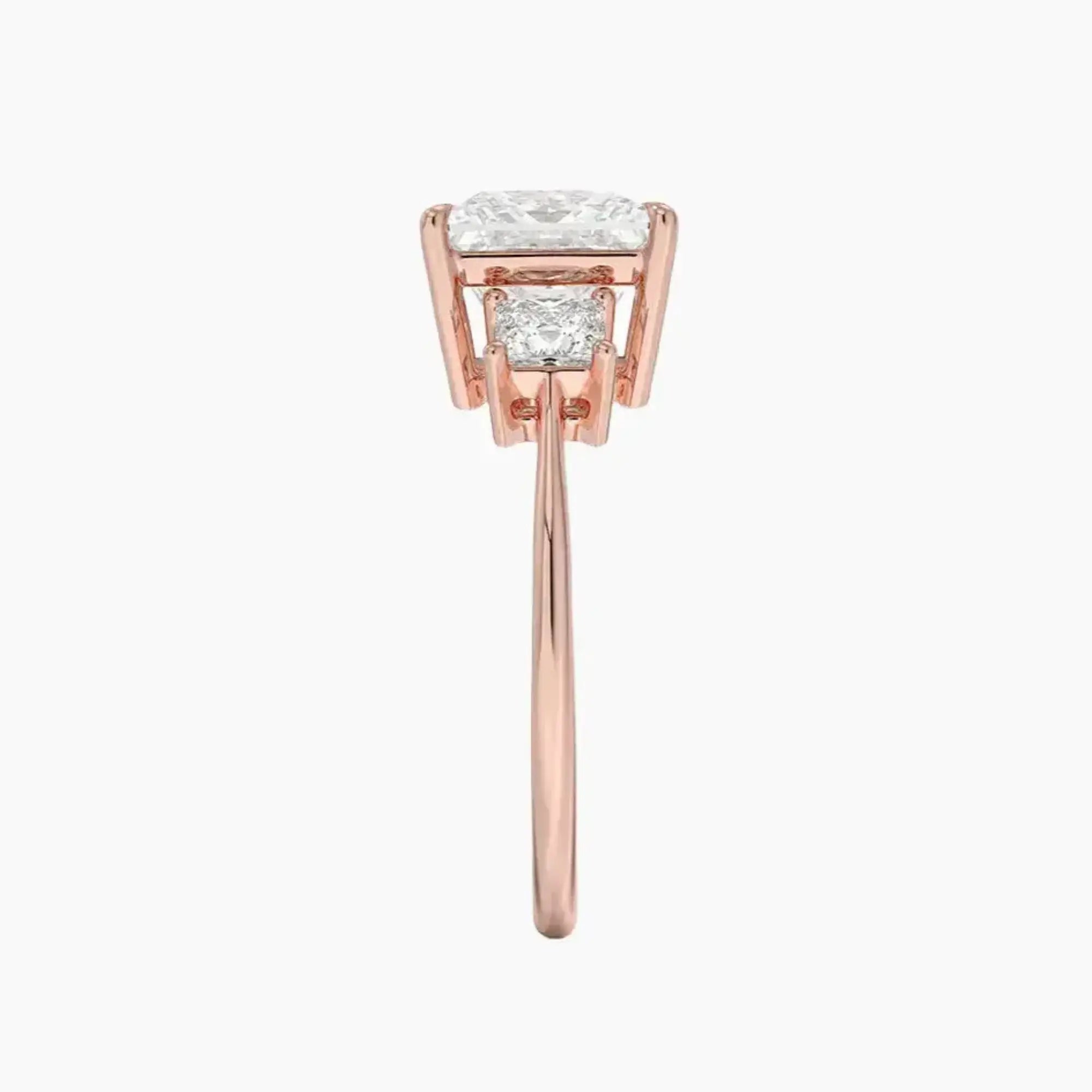 Vespera Princess Three Stone 1.5 Carat Lab Grown Diamond Engagement Ring in 14K Yellow Gold