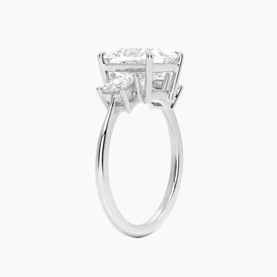 Vespera Princess Three Stone 1.5 Carat Lab Grown Diamond Engagement Ring in 18K White Gold