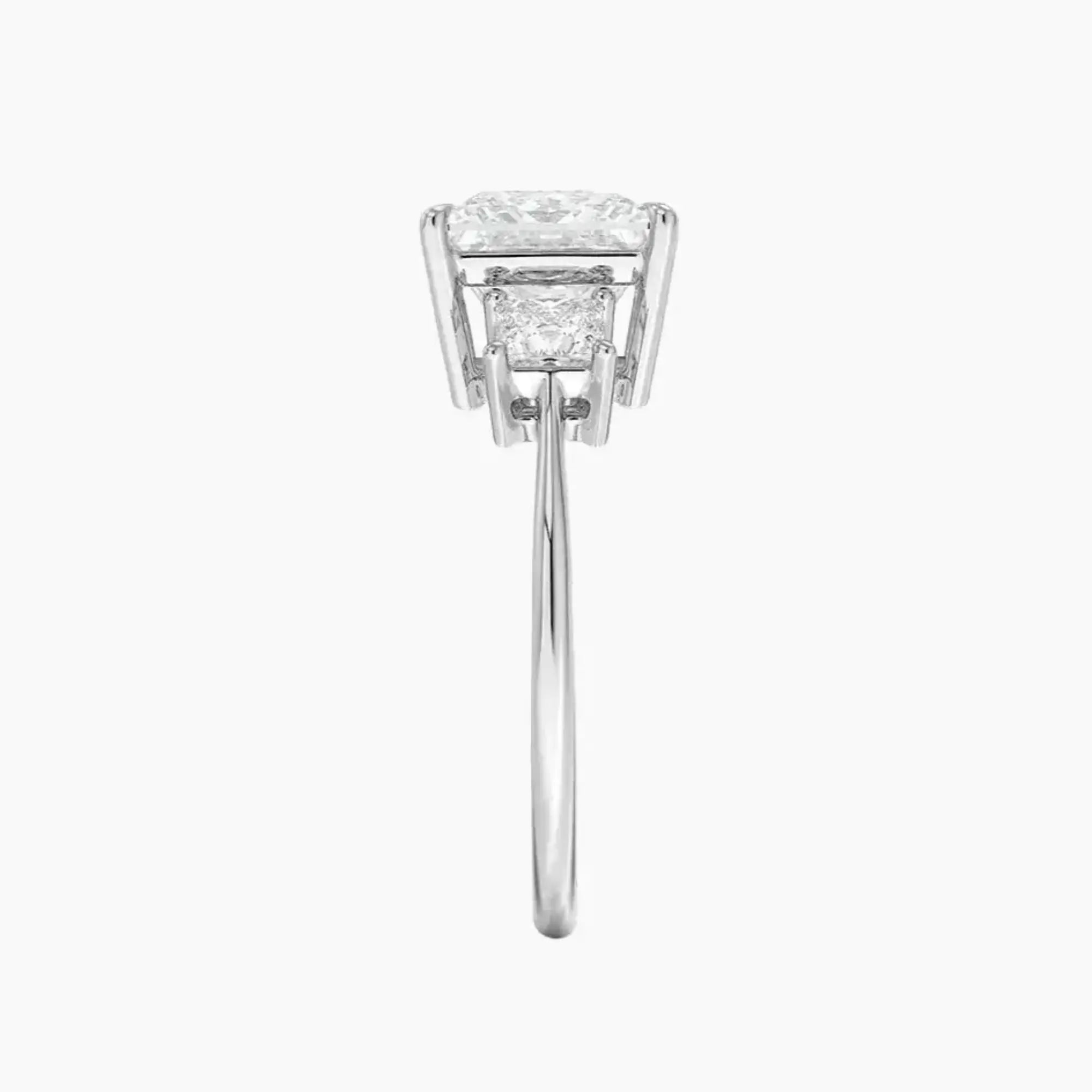 Vespera Princess Three Stone 2.5 Carat Lab Grown Diamond Engagement Ring in 14K Yellow Gold