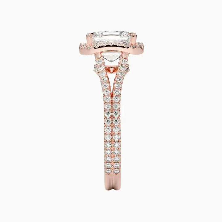 Zephyrine Asscher Designer 1.5 Carat Lab Grown Diamond Engagement Ring in 14K Yellow Gold