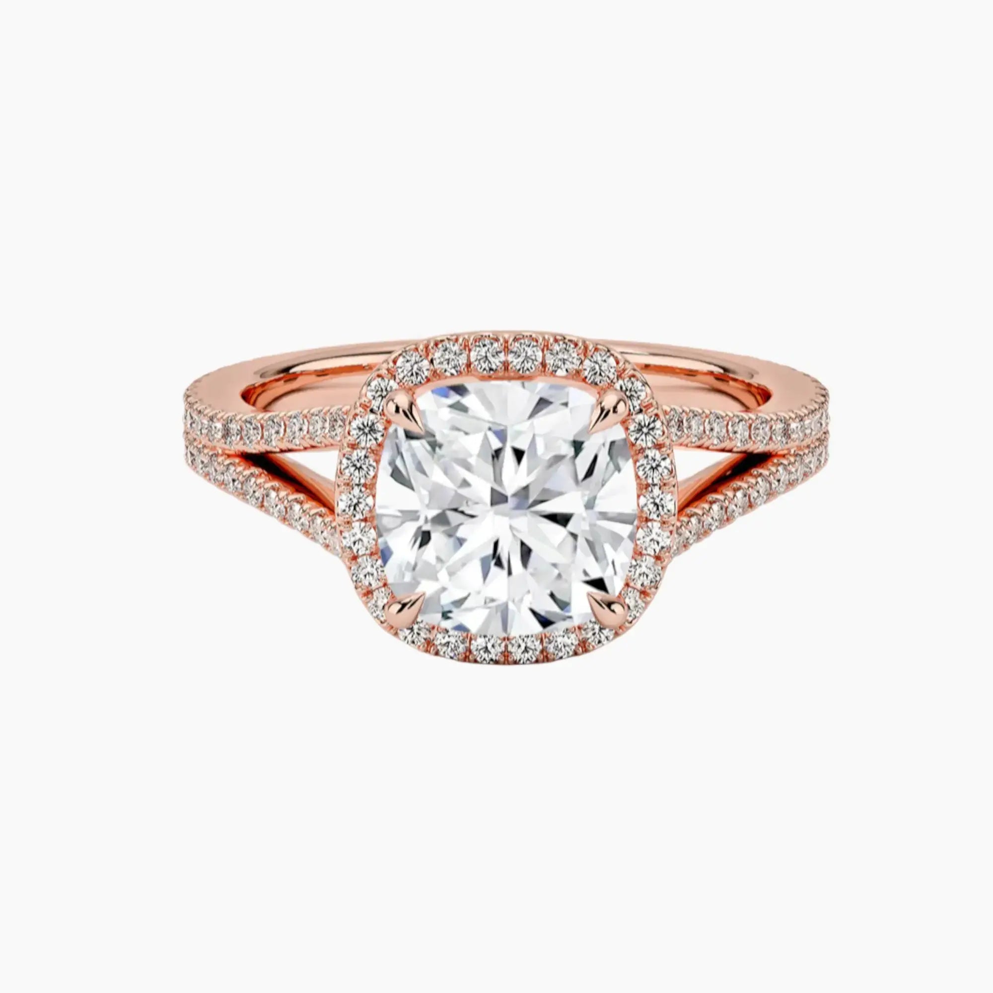 Zephyrine Cushion Designer Diamond Ring Setting in 18K Yellow Gold