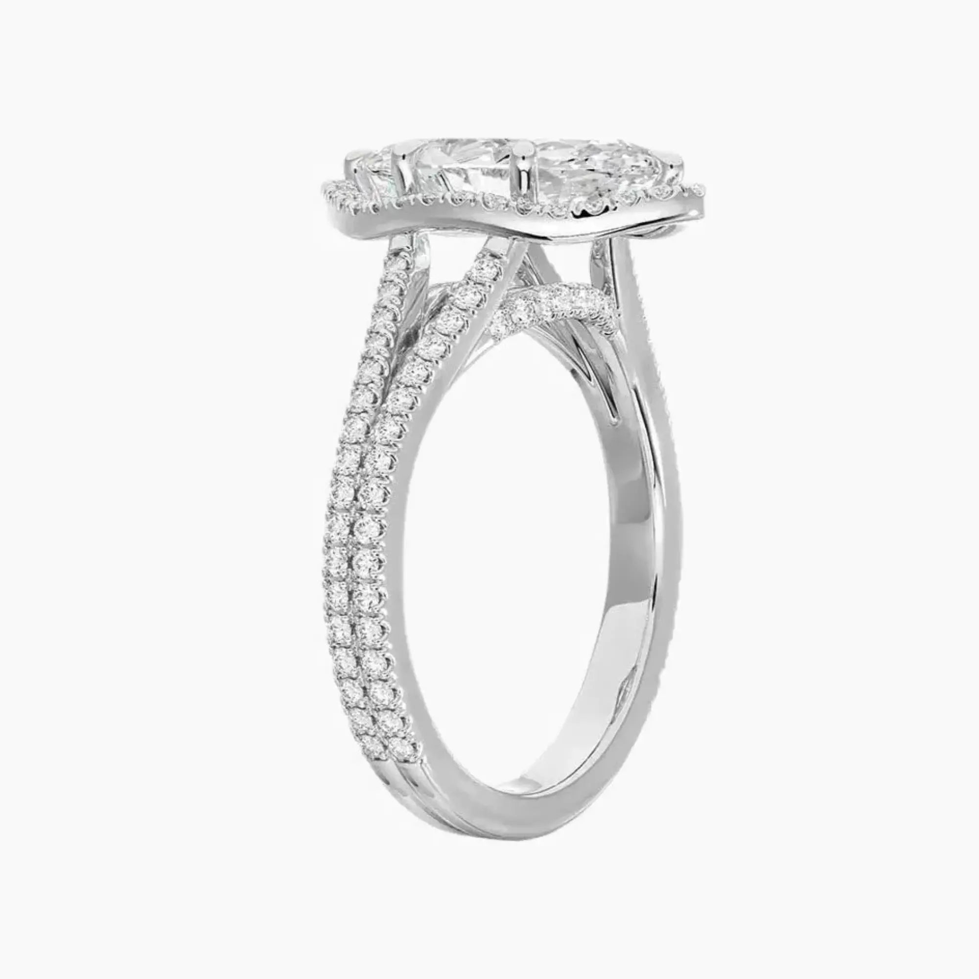 Zephyrine Marquise Designer 2 Carat Lab Grown Diamond Engagement Ring in 18K Yellow Gold