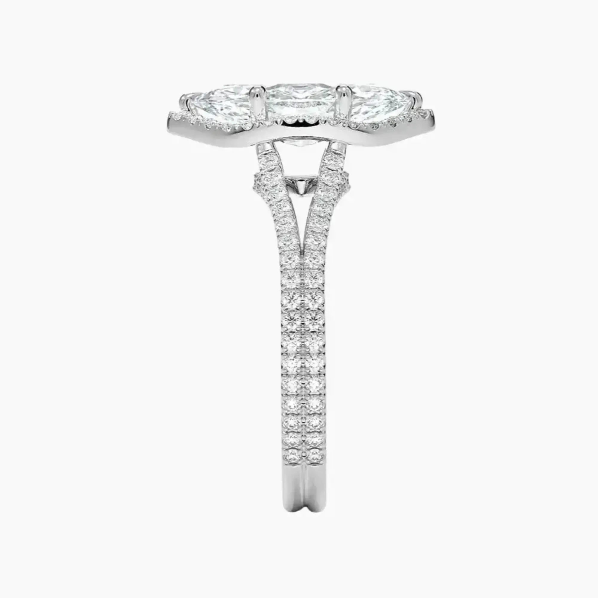 Zephyrine Marquise Designer Diamond Ring Setting in 14K Yellow Gold