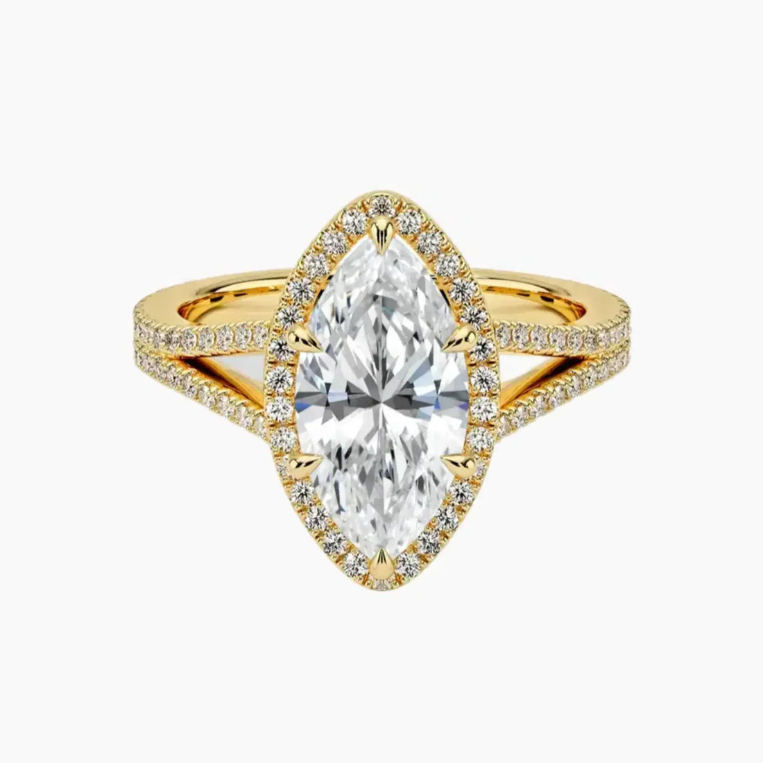 Zephyrine Marquise Designer 1 Carat Lab Grown Diamond Engagement Ring in 18K Rose Gold