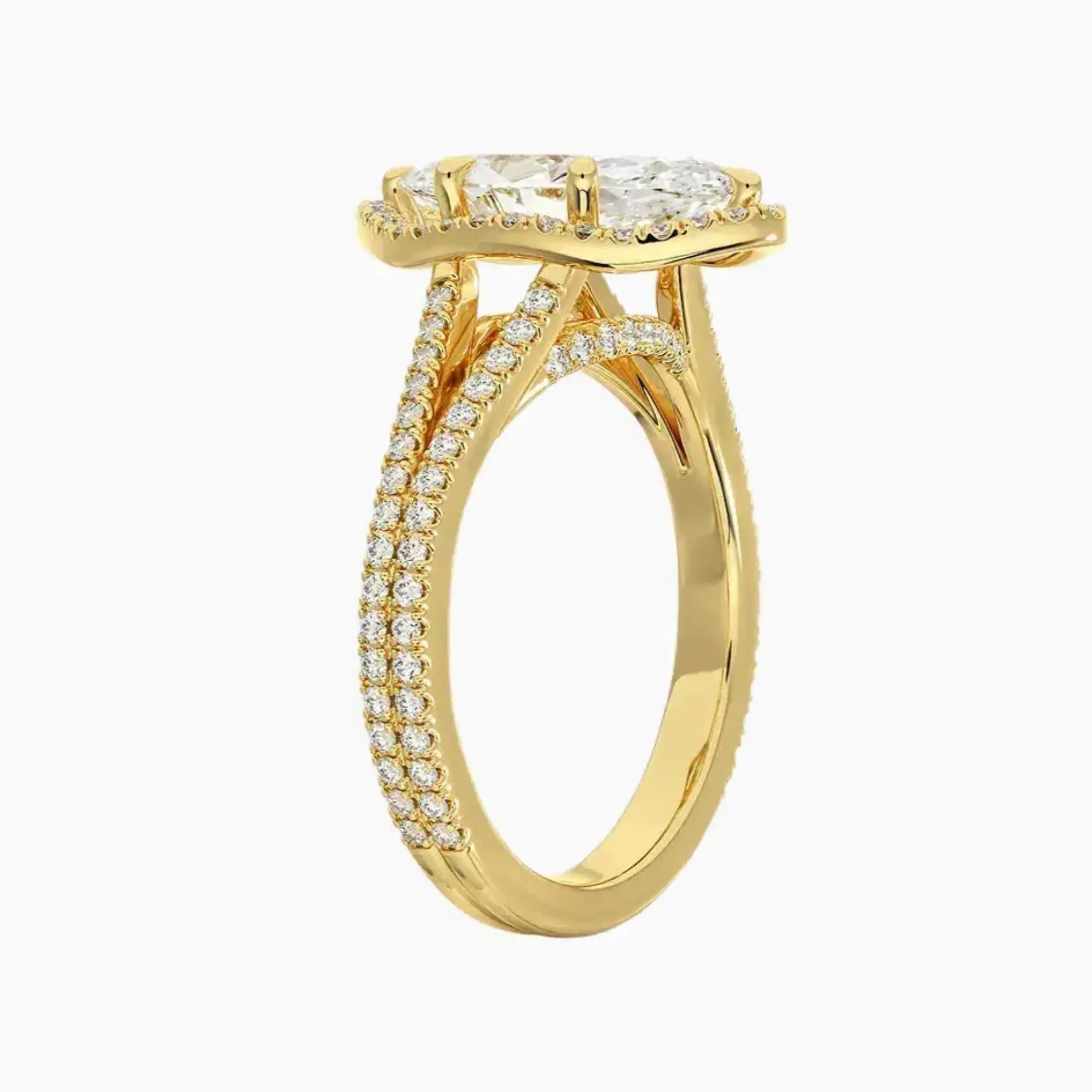 Zephyrine Marquise Designer 2 Carat Lab Grown Diamond Engagement Ring in 18K Rose Gold