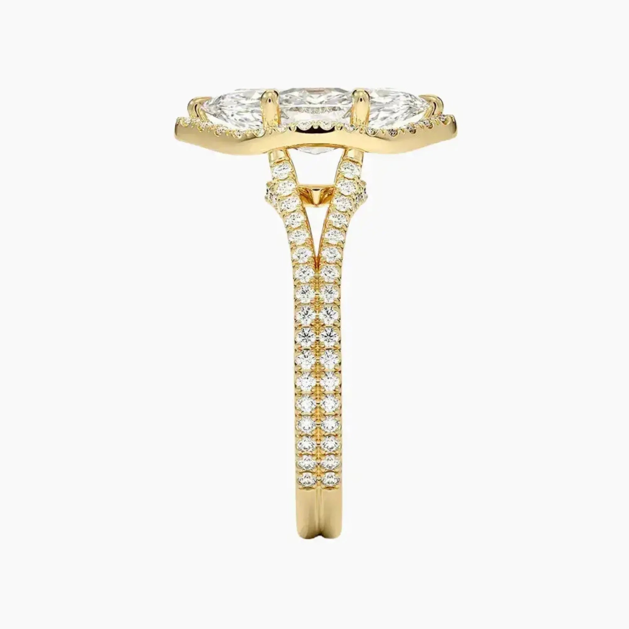 Zephyrine Marquise Designer 2.5 Carat Lab Grown Diamond Engagement Ring in 18K Rose Gold