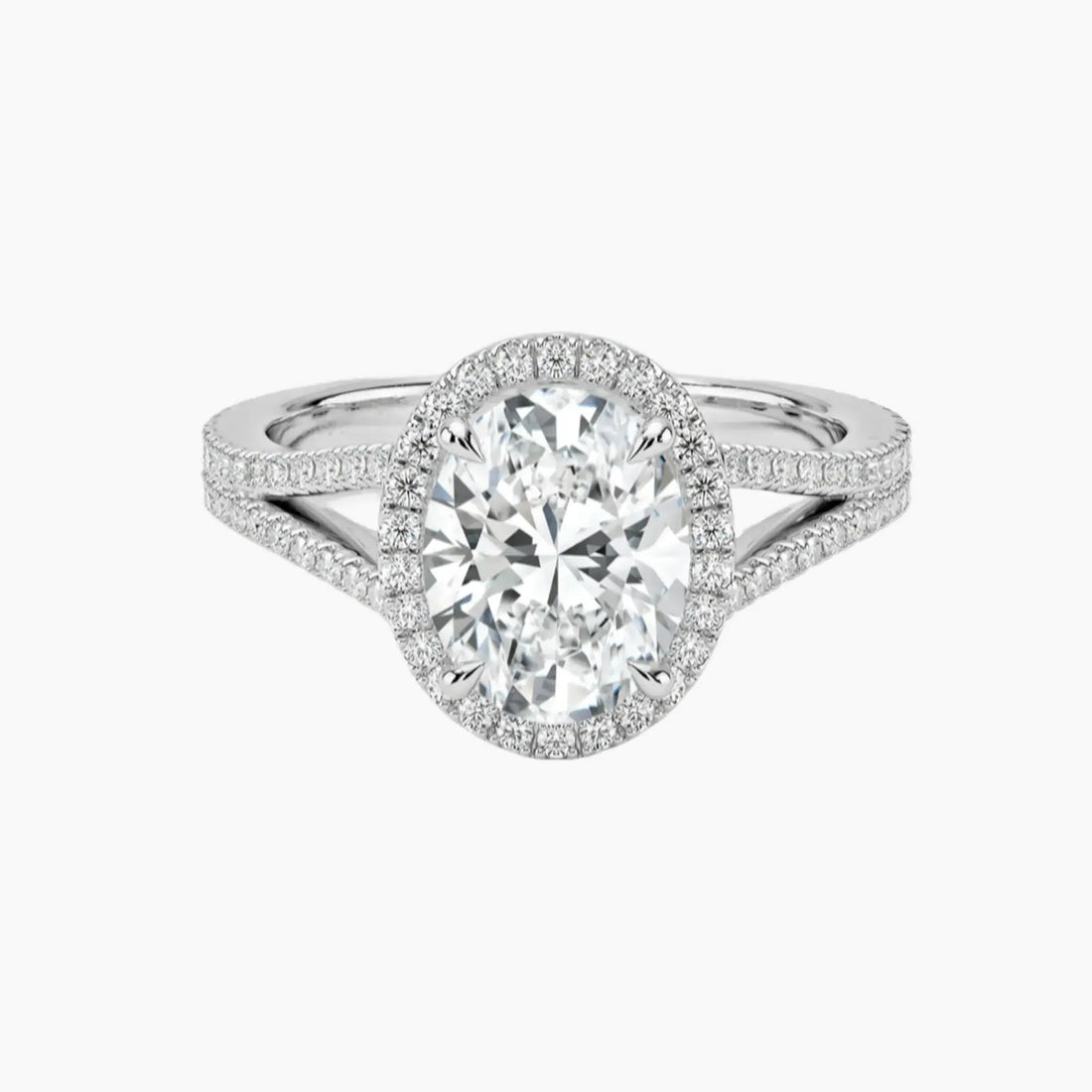 Zephyrine Oval Designer 1.5 Carat Lab Grown Diamond Engagement Ring in 18K Yellow Gold