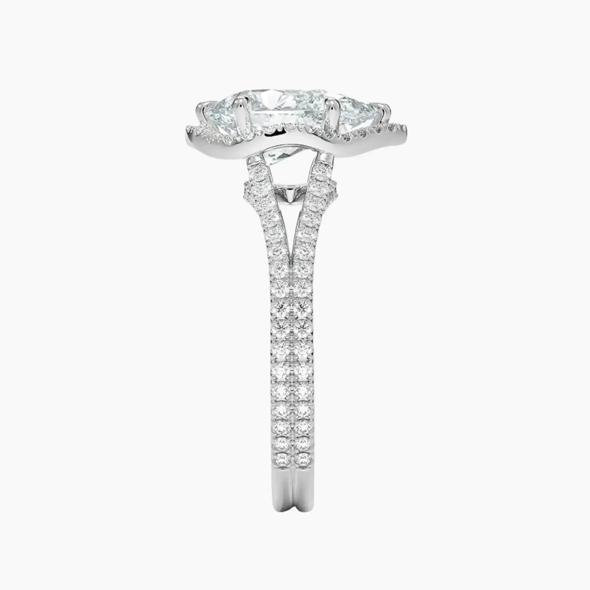 Zephyrine Pear Designer 2.5 Carat Lab Grown Diamond Engagement Ring in 18K Yellow Gold