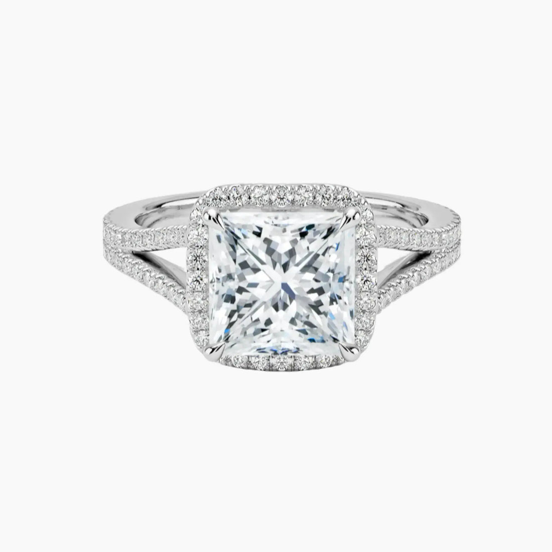 Zephyrine Princess Designer Diamond Ring Setting in 18K Yellow Gold