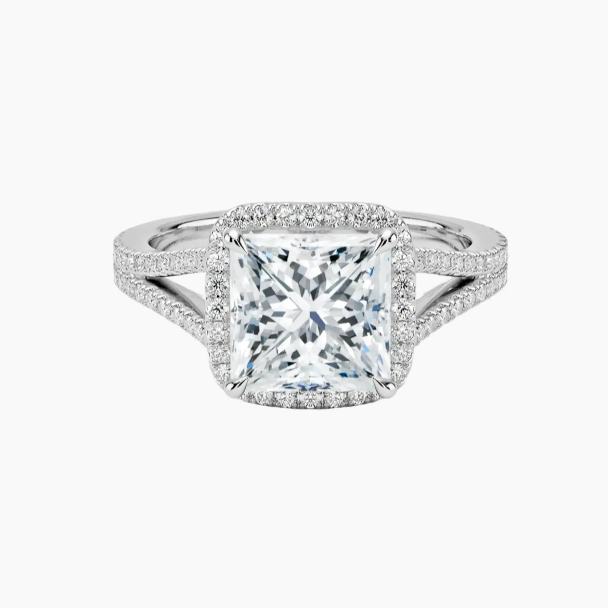 Zephyrine Princess Designer 1 Carat Lab Grown Diamond Engagement Ring in 14K Rose Gold
