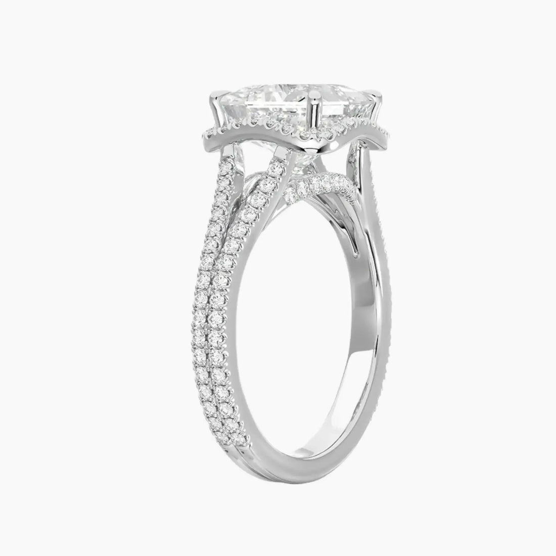 Zephyrine Princess Designer 2.5 Carat Lab Grown Diamond Engagement Ring in 18K Yellow Gold