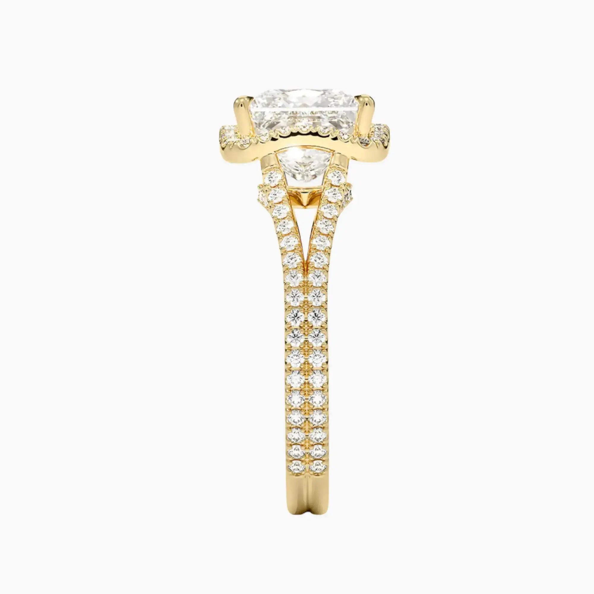 Zephyrine Princess Designer 2 Carat Lab Grown Diamond Engagement Ring in 14K White Gold