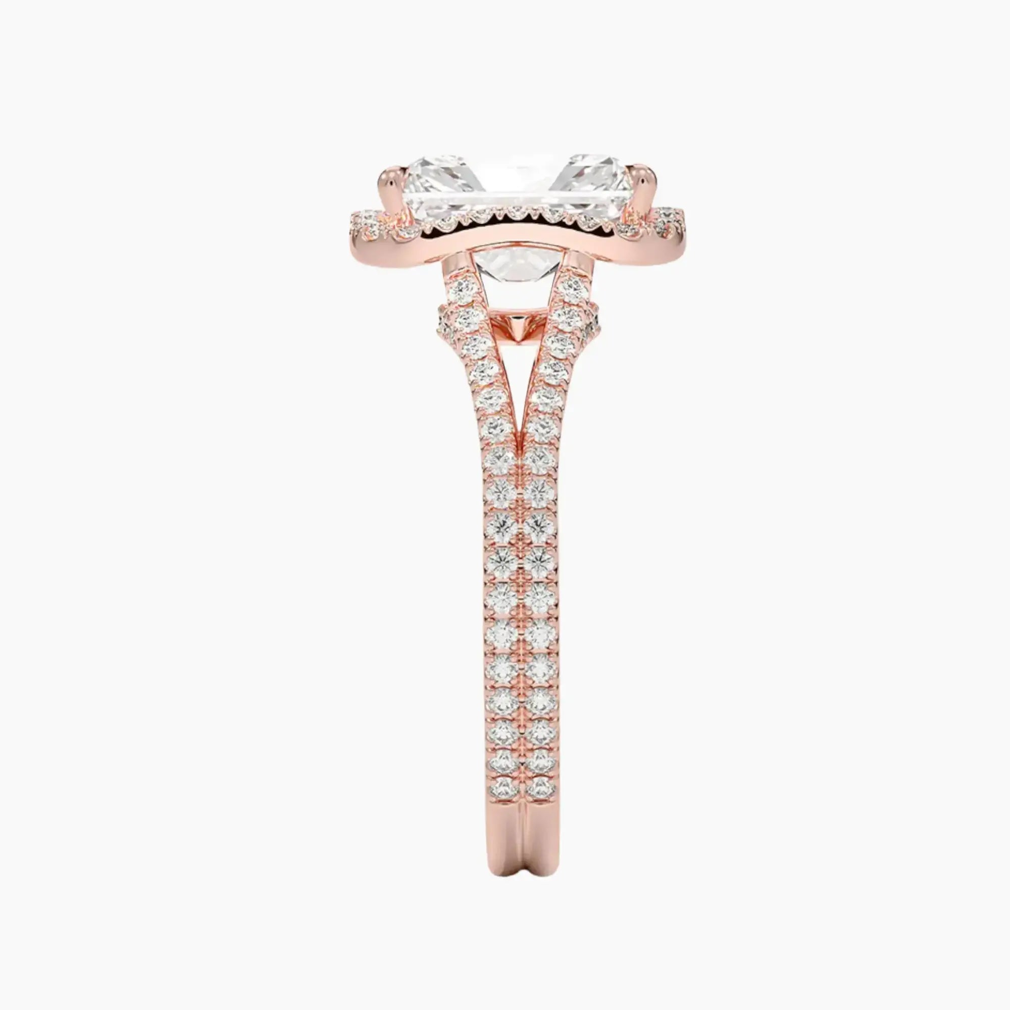 Zephyrine Radiant Designer 1.5 Carat Lab Grown Diamond Engagement Ring in 14K Yellow Gold