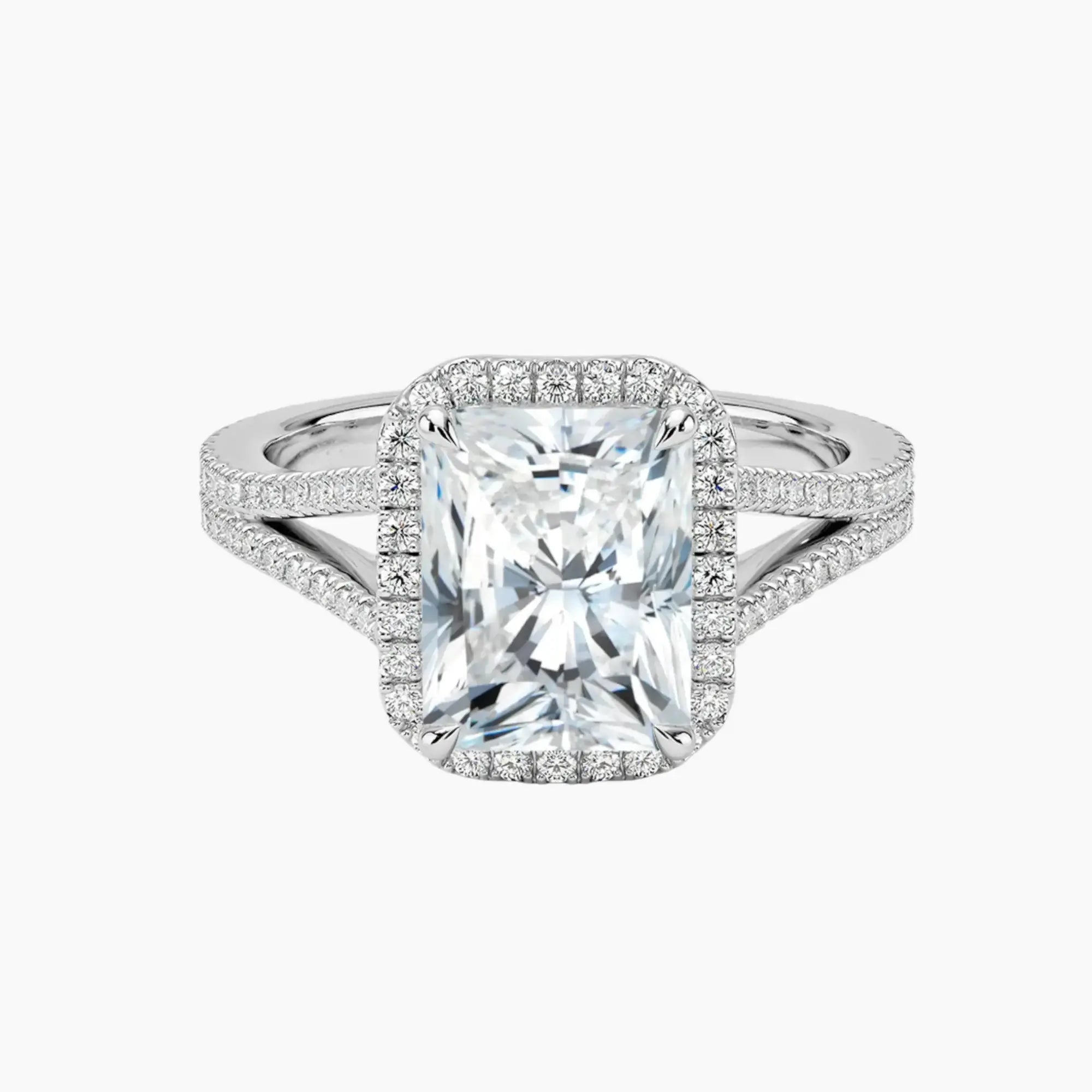 Zephyrine Radiant Designer 1.5 Carat Lab Grown Diamond Engagement Ring in 18K Yellow Gold