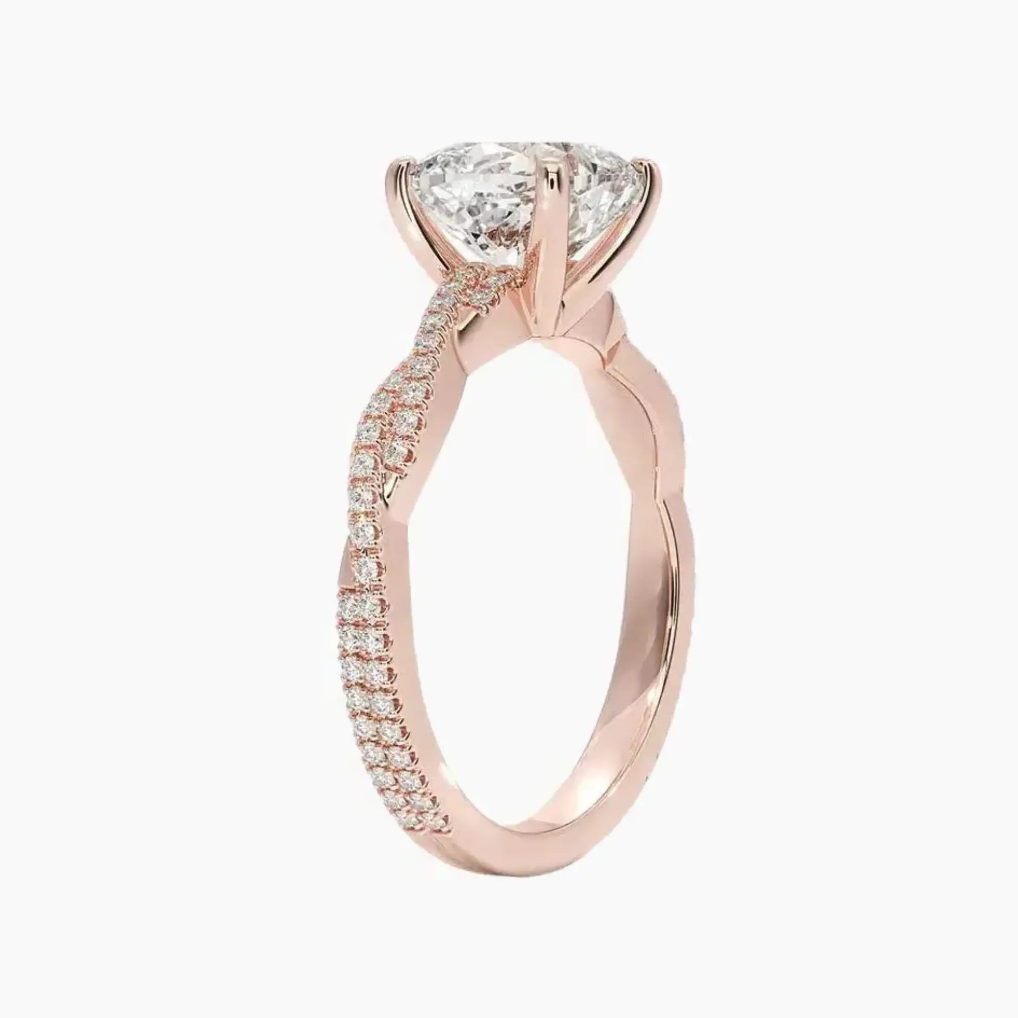 Briar Cushion Designer 2.5 Carat Lab Grown Diamond Engagement Ring in 18K White Gold