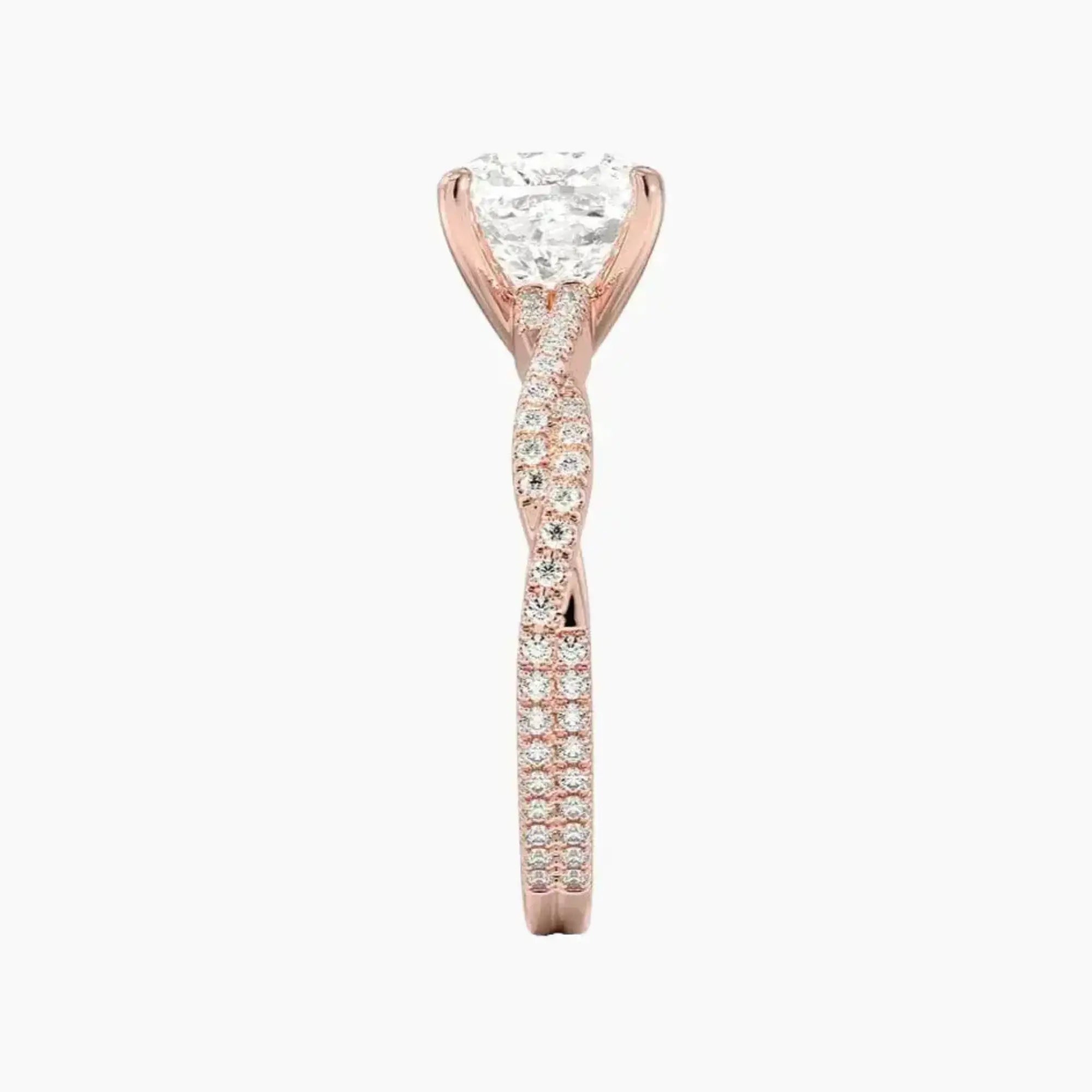 Cassia Cushion Designer 2.5 Carat Lab Grown Diamond Engagement Ring in 18K Yellow Gold
