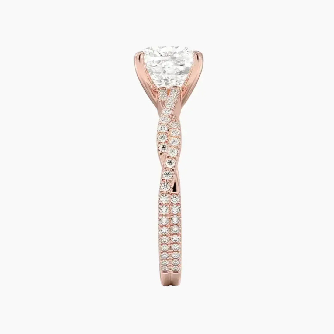 Cassia Cushion Designer 2.5 Carat Lab Grown Diamond Engagement Ring in 14K Yellow Gold