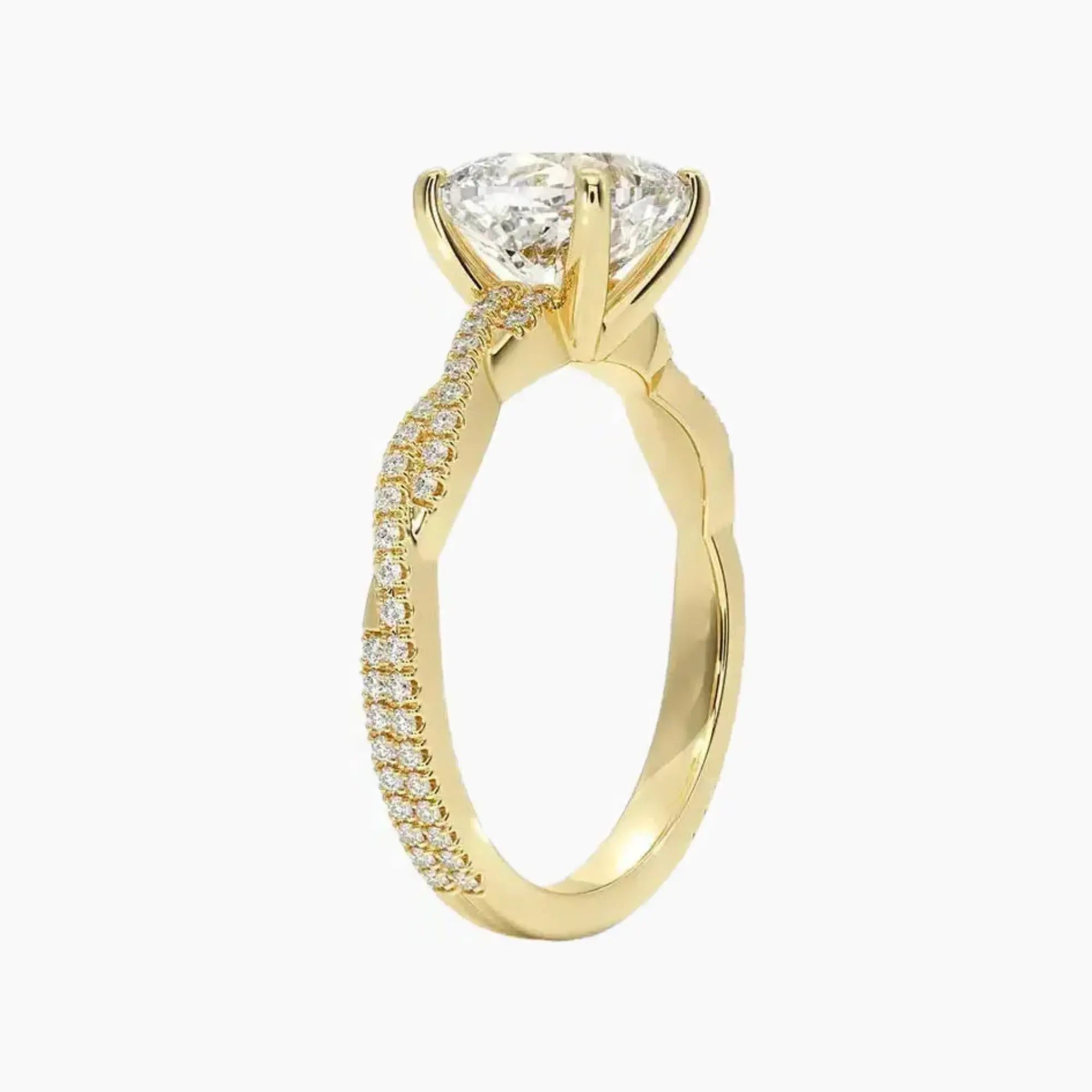 Cassia Cushion Designer 2 Carat Lab Grown Diamond Engagement Ring in 18K Rose Gold
