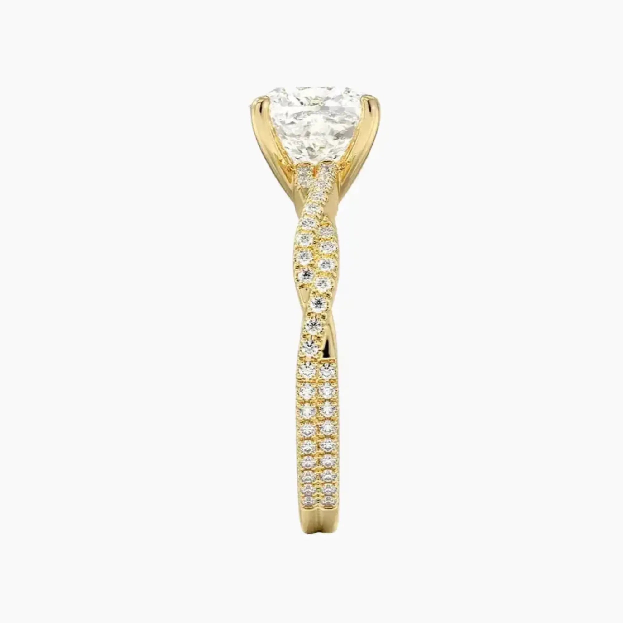 Briar Cushion Designer 2 Carat Lab Grown Diamond Engagement Ring in 14K Rose Gold