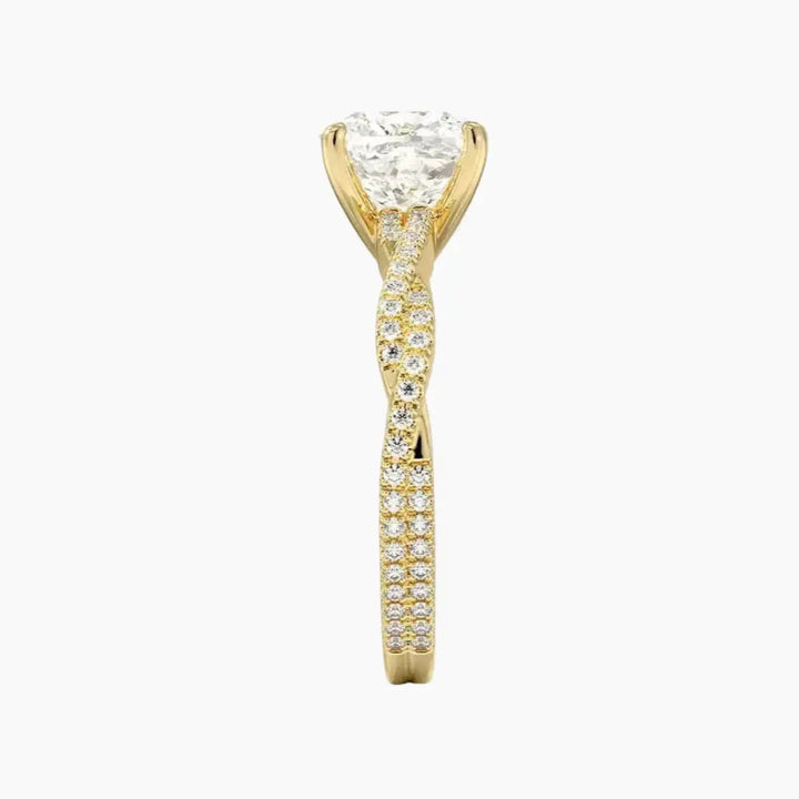 Briar Cushion Designer 2 Carat Lab Grown Diamond Engagement Ring in 14K Rose Gold