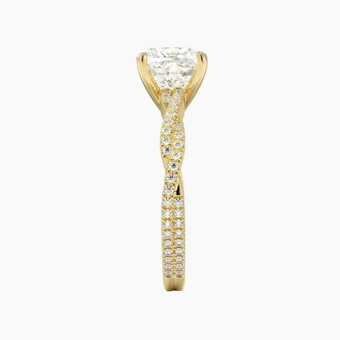 Briar Cushion Designer 2 Carat Lab Grown Diamond Engagement Ring in 14K White Gold