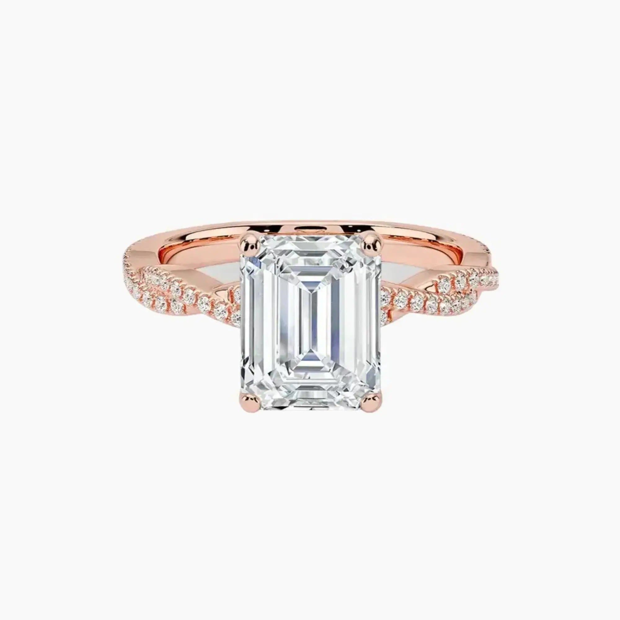 Briar Emerald Designer 3 Carat Lab Grown Diamond Engagement Ring in 14K Yellow Gold
