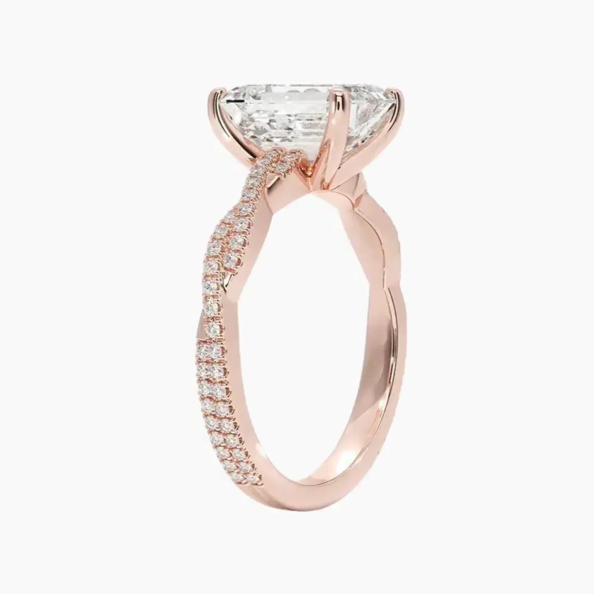 Briar Emerald Designer 2.5 Carat Lab Grown Diamond Engagement Ring in 14K White Gold