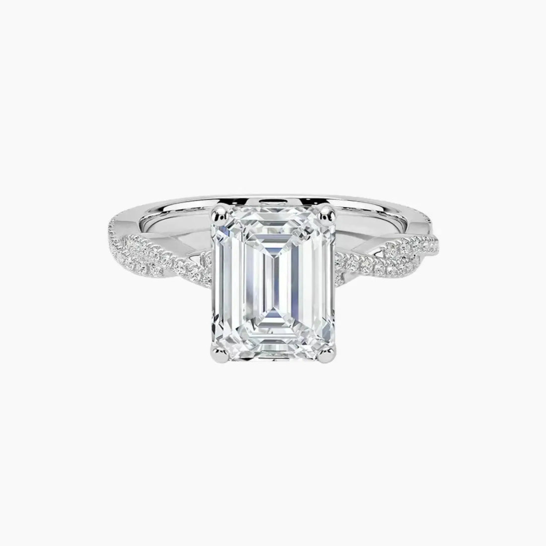 Briar Emerald Designer 1 Carat Lab Grown Diamond Engagement Ring in 14K Rose Gold