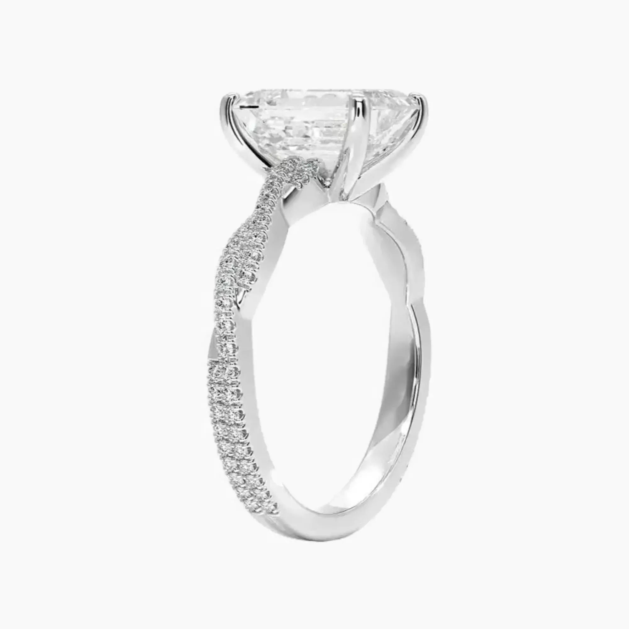 Briar Emerald Designer 2.5 Carat Lab Grown Diamond Engagement Ring in 14K Yellow Gold