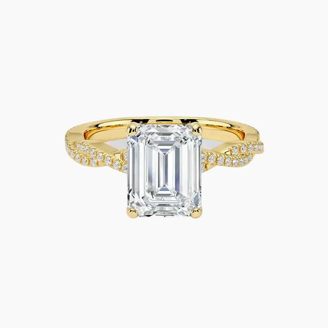 Briar Emerald Designer 2 Carat Lab Grown Diamond Engagement Ring in 14K Rose Gold