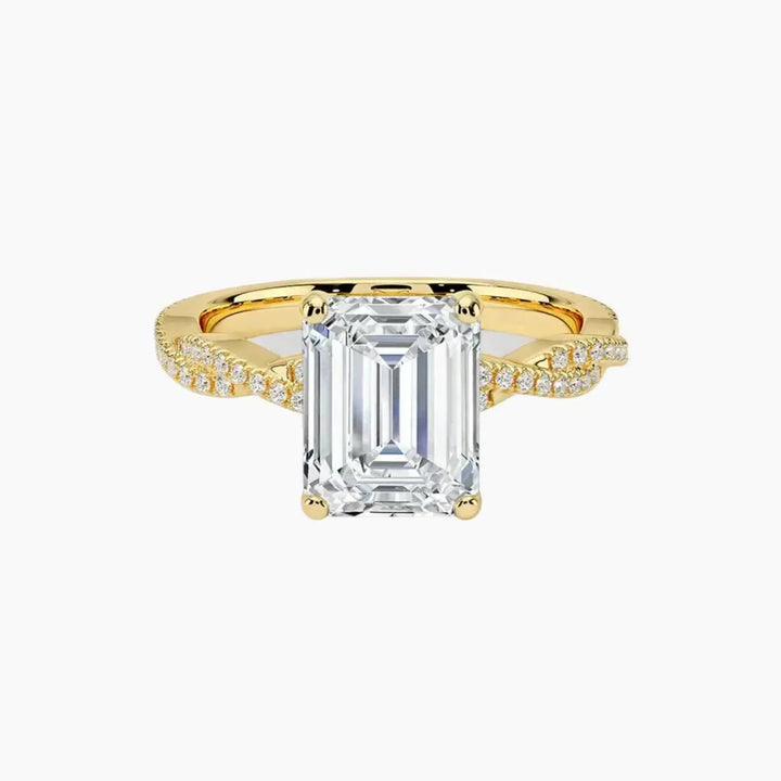 Briar Emerald Designer 2.5 Carat Lab Grown Diamond Engagement Ring in 14K Yellow Gold