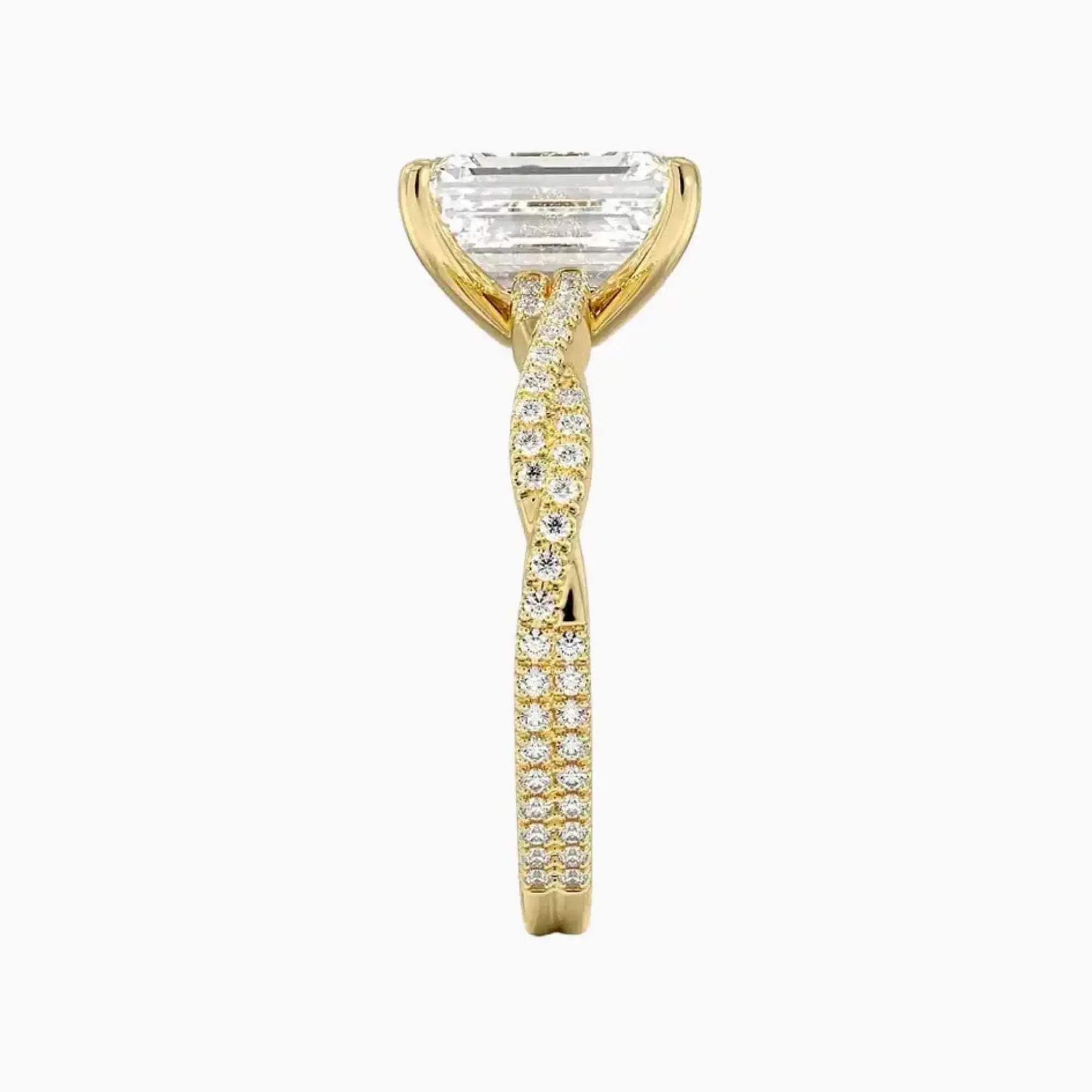 Briar Emerald Designer 1.5 Carat Lab Grown Diamond Engagement Ring in 14K White Gold