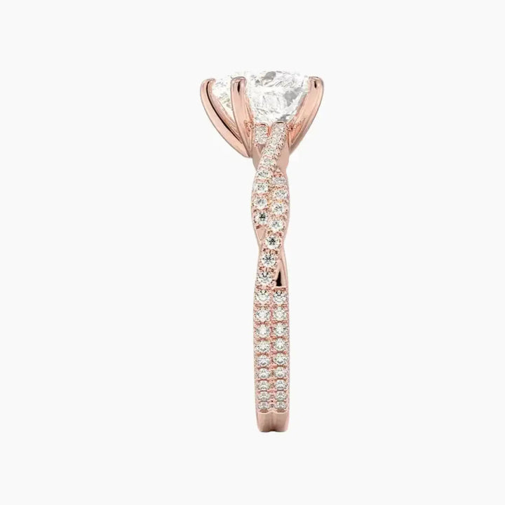 Briar Heart Designer 2 Carat Lab Grown Diamond Engagement Ring in 14K Yellow Gold