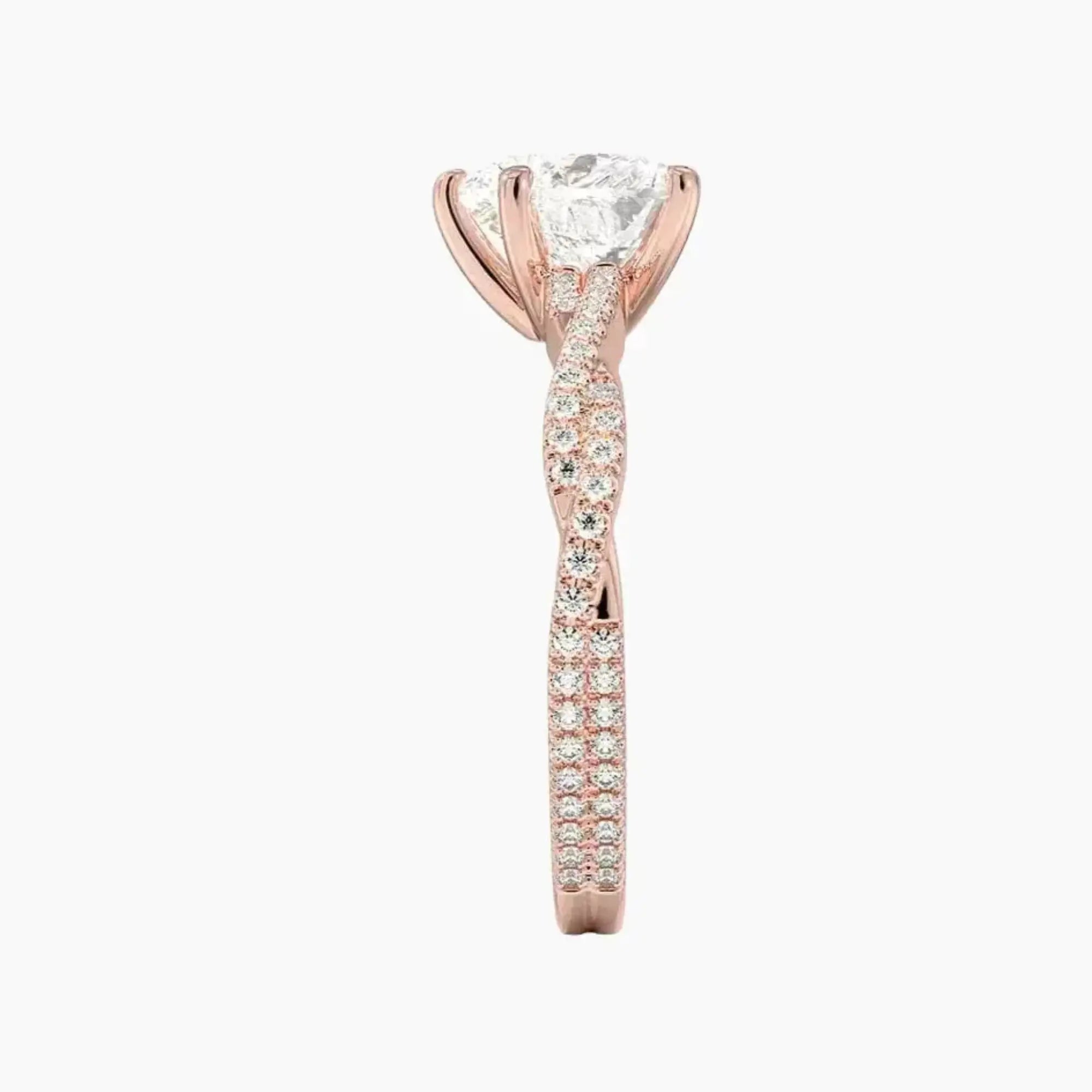 Briar Heart Designer 1.5 Carat Lab Grown Diamond Engagement Ring in 18K Yellow Gold