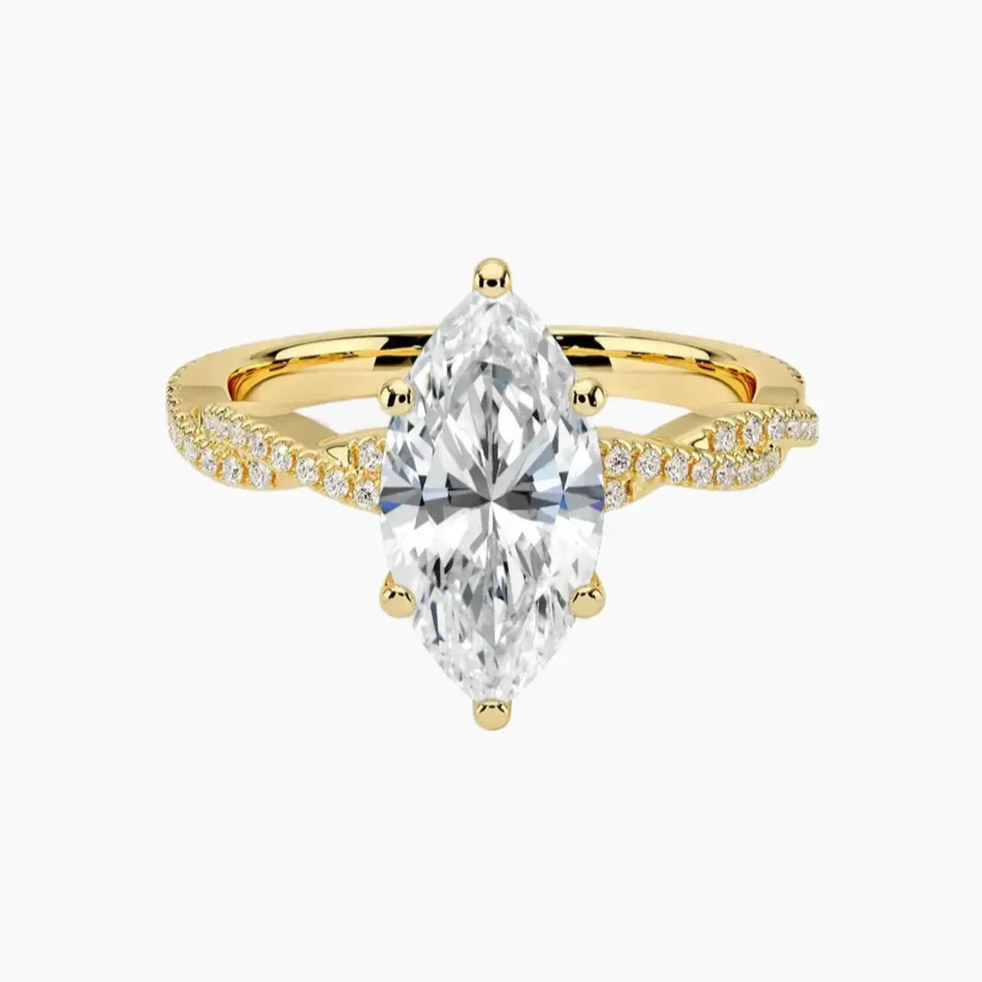 Briar Marquise Designer 2 Carat Lab Grown Diamond Engagement Ring in 18K Rose Gold