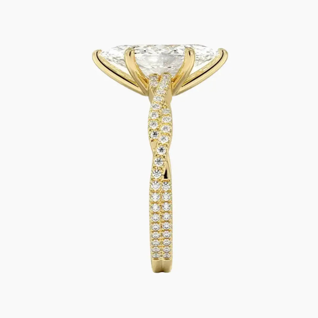 Briar Marquise Designer 1 Carat Lab Grown Diamond Engagement Ring in 14K White Gold