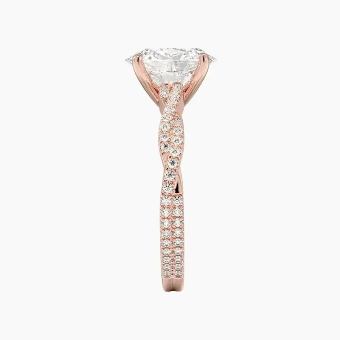 Briar Oval Designer 1.5 Carat Lab Grown Diamond Engagement Ring in 18K Rose Gold