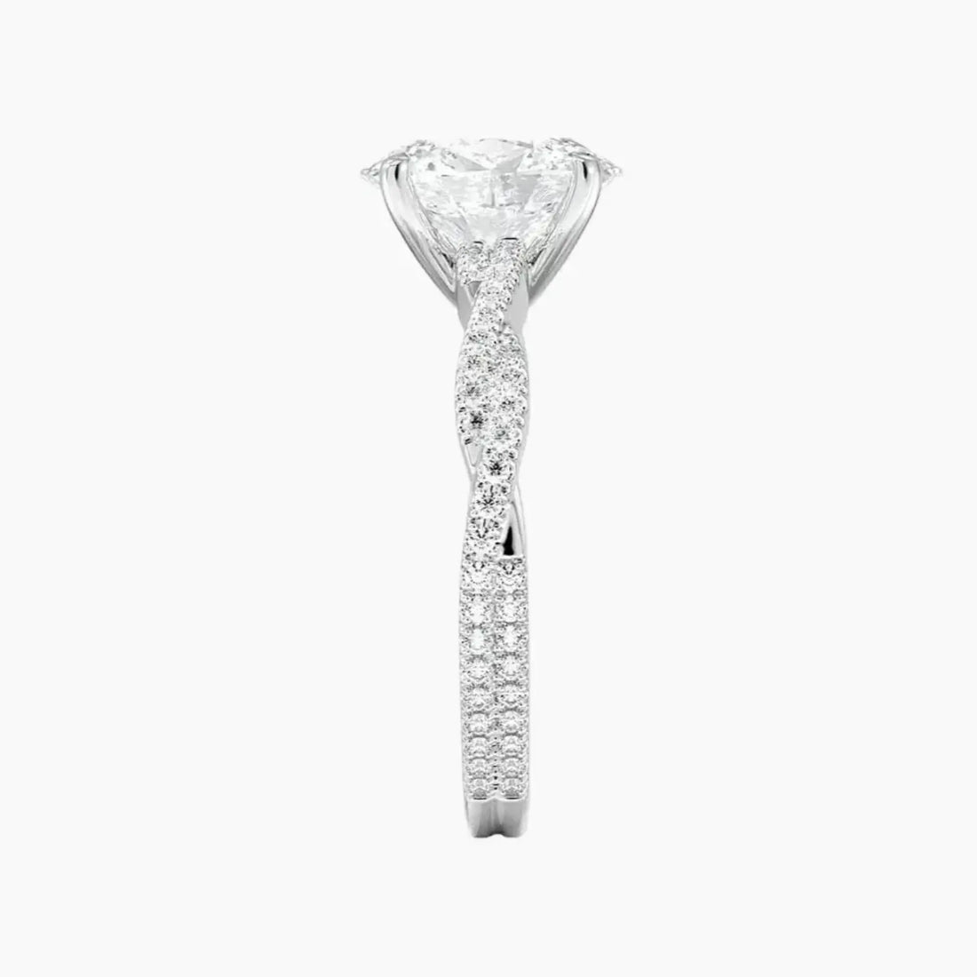 Briar Oval Designer 3 Carat Lab Grown Diamond Engagement Ring in 14K Yellow Gold