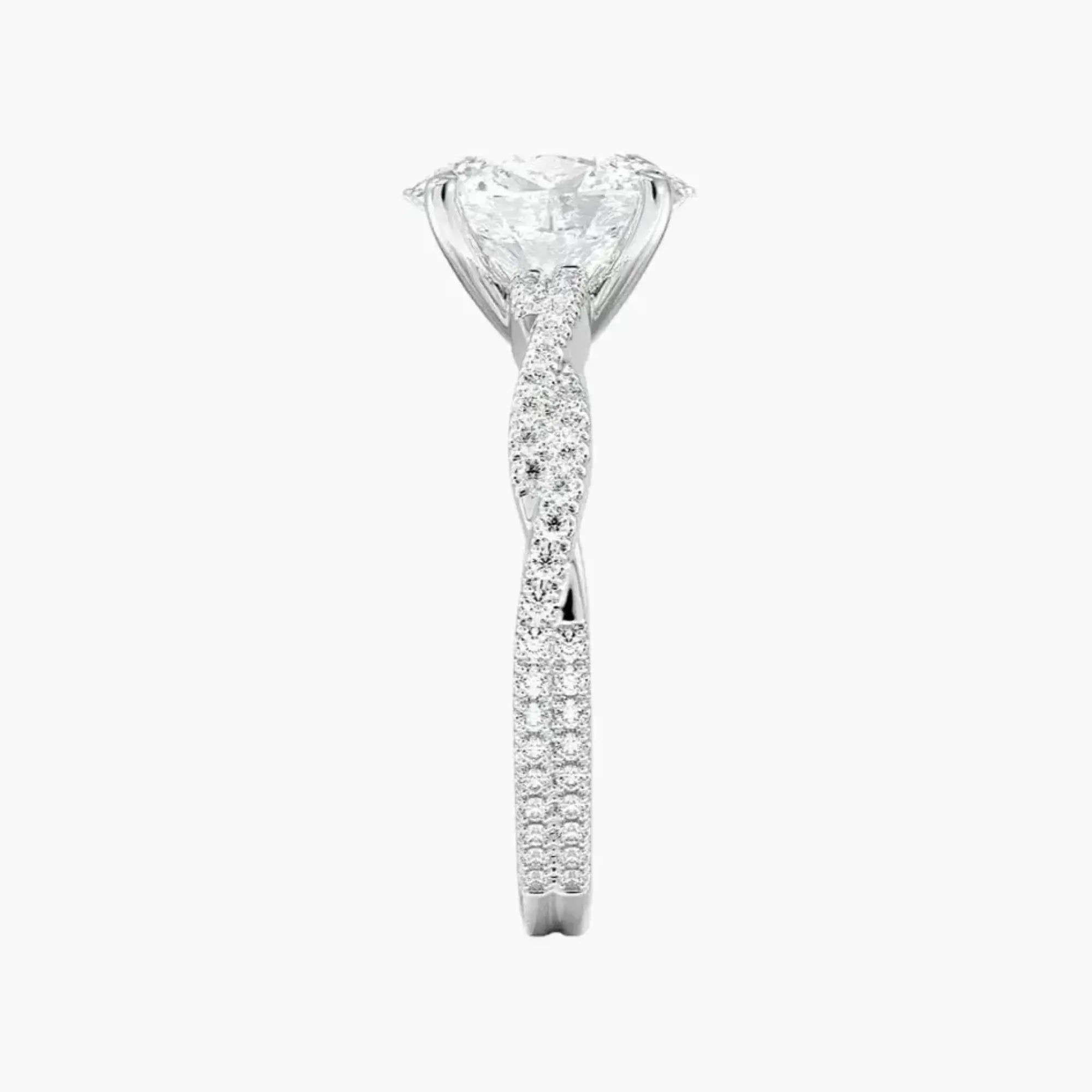 Briar Oval Designer 1 Carat Lab Grown Diamond Engagement Ring in 18K Rose Gold